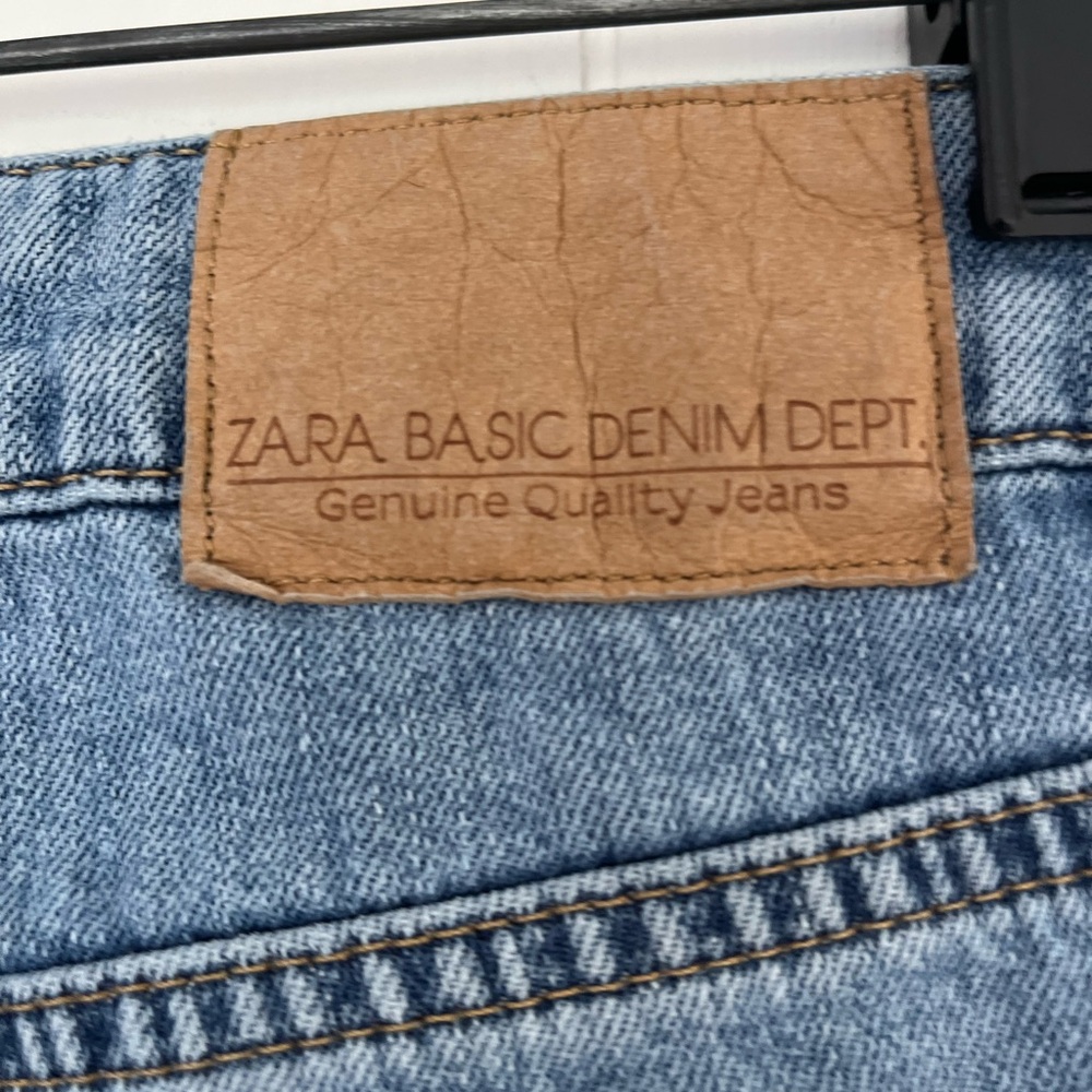 Zara Blue Flare Wide Leg Jeans - Picture 5 of 16